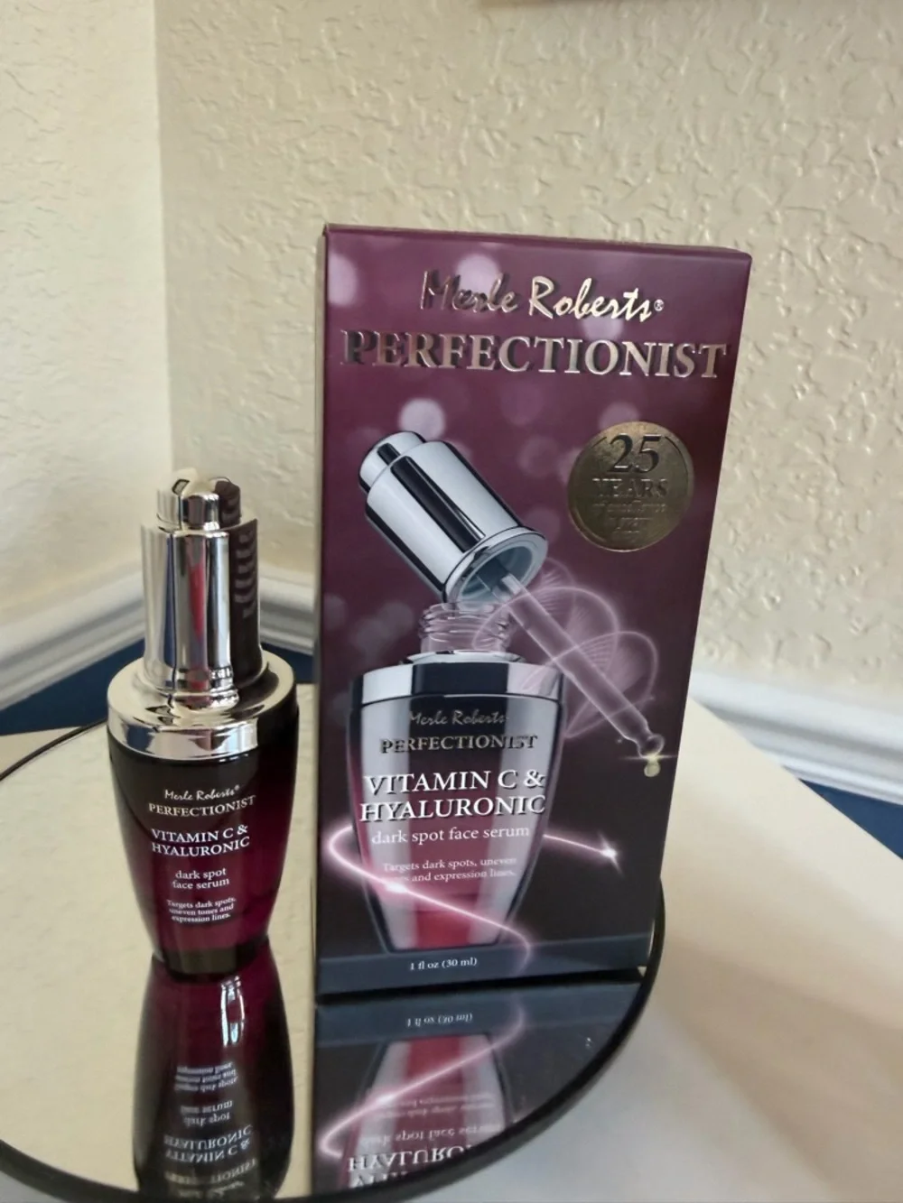 Merle Roberts Perfectionist Vitamin C & Hyaluronic Dark Spot Face Serum NIB